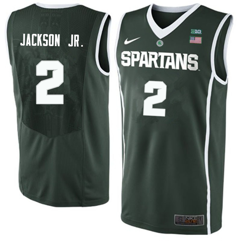 Men #2 Jaren Jackson Jr. Michigan State Spartans College Basketball Jerseys Sale-Green
